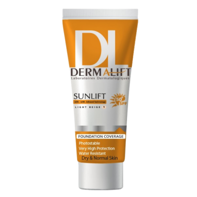 مای دارو - کرم ضد آفتاب رنگی مناسب پوست خشک(شماره 1 ،بژ روشن) درمالیفت