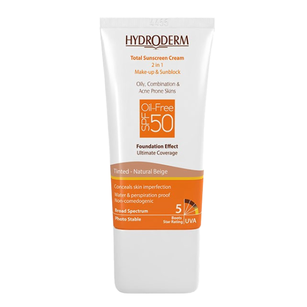 مای دارو - کرم ضد آفتاب پوست چرب (بژ طبیعی) هیدرودرم