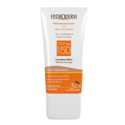 مای دارو - کرم ضد آفتاب پوست چرب (بژ طبیعی) هیدرودرم