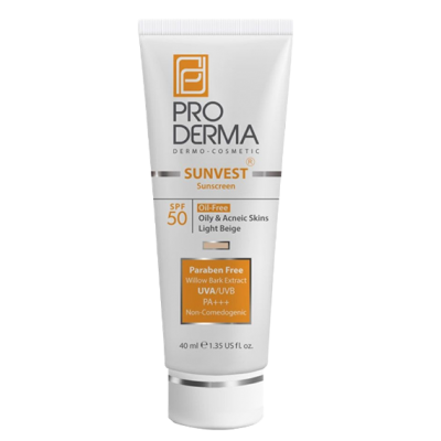 مای دارو - کرم ضد آفتاب و ضد لک  SPF50- (بژ روشن) پرودرما