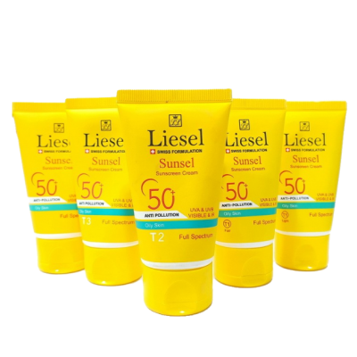 مای دارو - ضد آفتاب سانسل پوست چرب لایسل+SPF50 ( بژ روشن T1 )