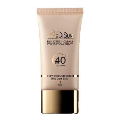 مای دارو - ضد آفتاب کرم پودری مدیسان SPF40 پوست چرب( بژ خیلی روشن)