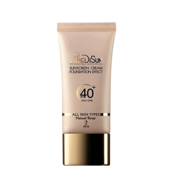 مای دارو - ضد آفتاب کرم پودری مدیسان SPF40  انواع پوست ( بژ طبیعی)