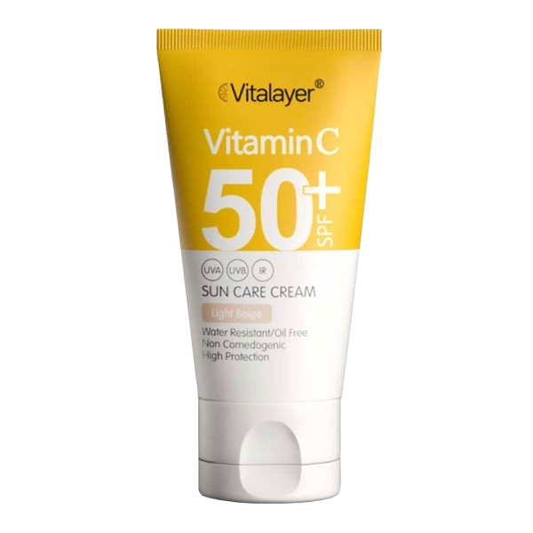 مای دارو - ضدآفتاب حاوی ویتامین C با +SPF50 (بژ روشن)ویتالیر