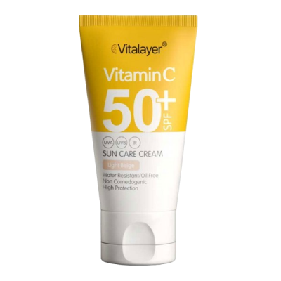 مای دارو - ضدآفتاب حاوی ویتامین C با +SPF50 (بژ روشن)ویتالیر