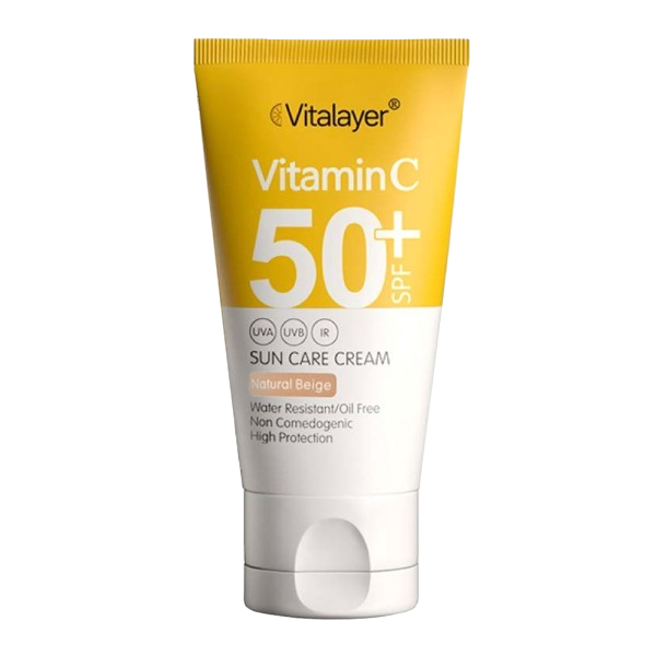 مای دارو - ضدآفتاب حاوی ویتامین C با +SPF50 (بژ طبیعی)ویتالیر