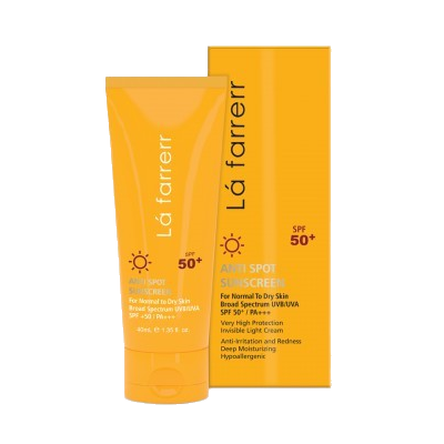 مای دارو - کرم ضد آفتاب و ضد لک بی رنگ لافارر مخصوص پوست های خشک و معمولی SPF 50