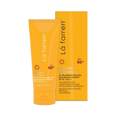 مای دارو - کرم ضد آفتاب و ضد لک بی رنگ لافارر مخصوص پوست های چرب و مستعد آکنه SPF 50