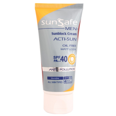 مای دارو - کرم ضد آفتاب بی رنگ SPF 40 آقایان سان سیف