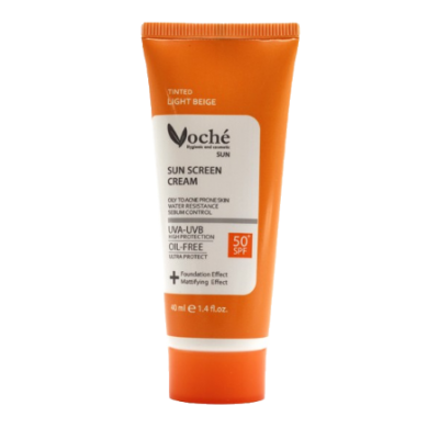 مای دارو - کرم ضد آفتاب، مناسب پوست چرب (بژ روشن) SPF50 وچه