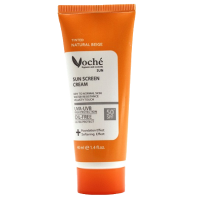 مای دارو - کرم ضد آفتاب، مناسب پوست خشک (بژ طبیعی) SPF50 وچه