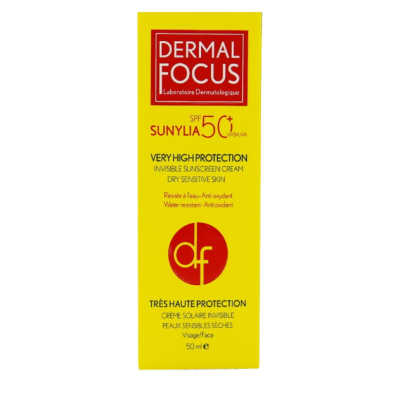 مای دارو - ضد آفتاب بی رنگ پوست خشک حساس SPF50 درمال فوکوس