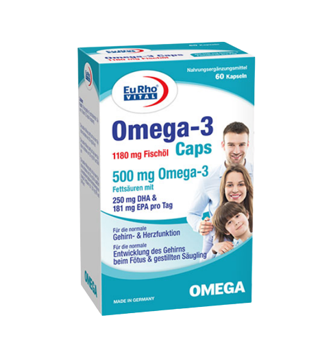 مای دارو - کپسول امگا 3 یورو ویتال 1180 میلی گرم