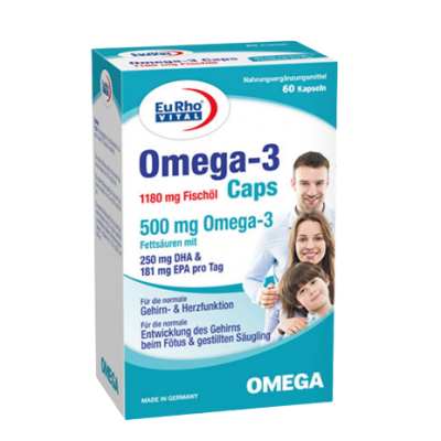 مای دارو - کپسول امگا 3 یورو ویتال 1180 میلی گرم