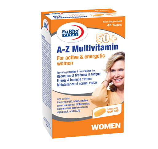 مای دارو - قرص A Z مولتی ویتامین بالای 50 سال بانوان یورو ویتال