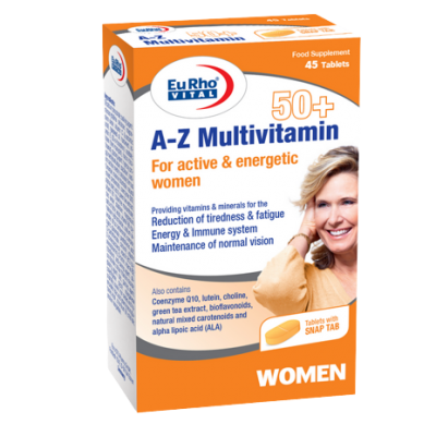 مای دارو - قرص A Z مولتی ویتامین بالای 50 سال بانوان یورو ویتال