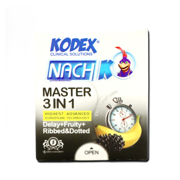 مای دارو - کاندوم سه کاره مستر (3 عددی)کدکس