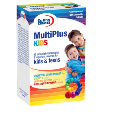 مای دارو - قرص جویدنی مولتی پلاس کیدز یورو ویتال