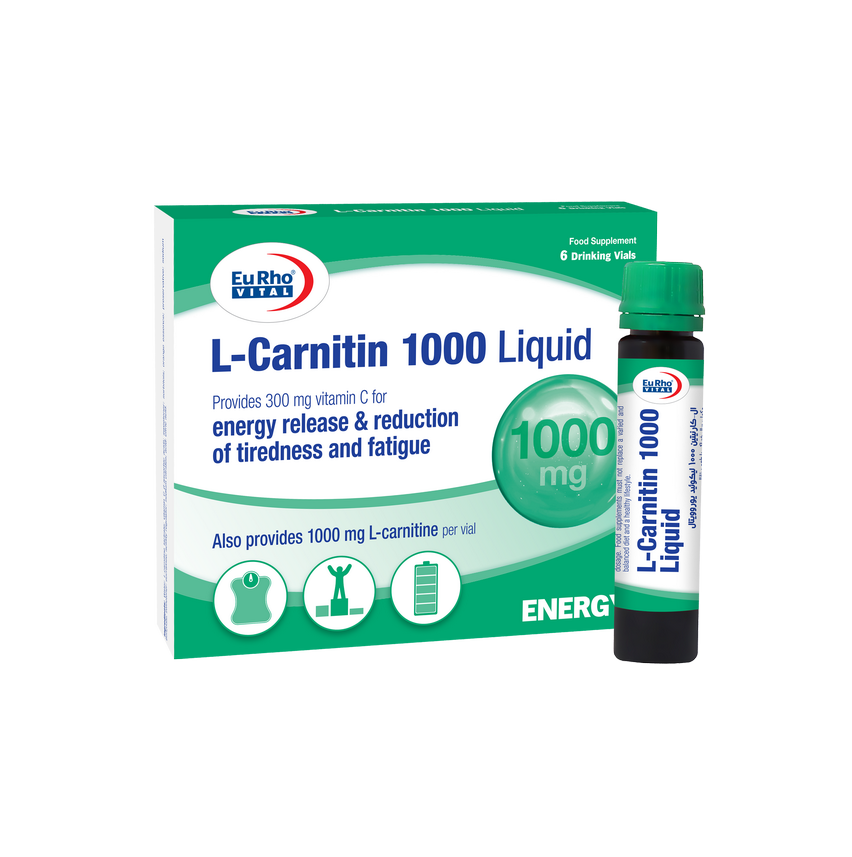 مای دارو - ویال ال کارنیتین 1000 میلی گرم یورو ویتال