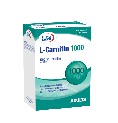 مای دارو - قرص ال کارنیتین 1000 میلی گرم یورو ویتال