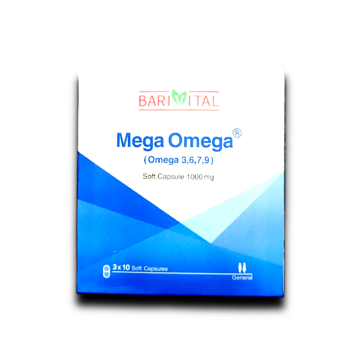 مای دارو - مگا اومگا (امگا 9، 7، 6، 3) باریج اسانس (30 عدد)