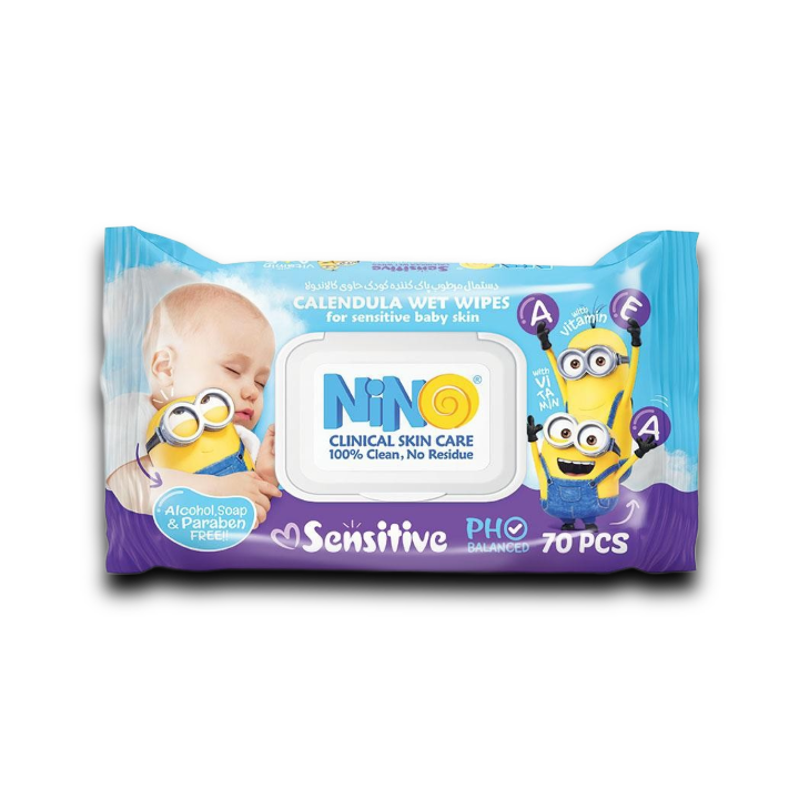مای دارو - دستمال مرطوب کودک حساس حاوی کالاندولا نینو
