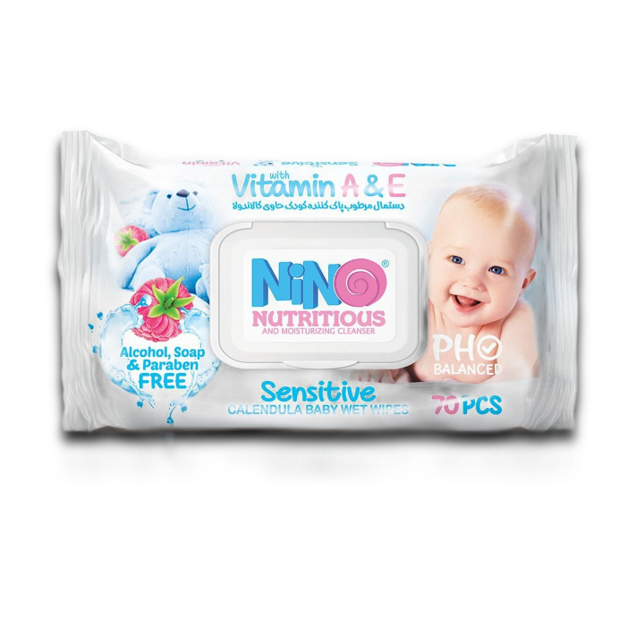 مای دارو - دستمال مرطوب کودک حاوی کالاندولا میوه ای نینو