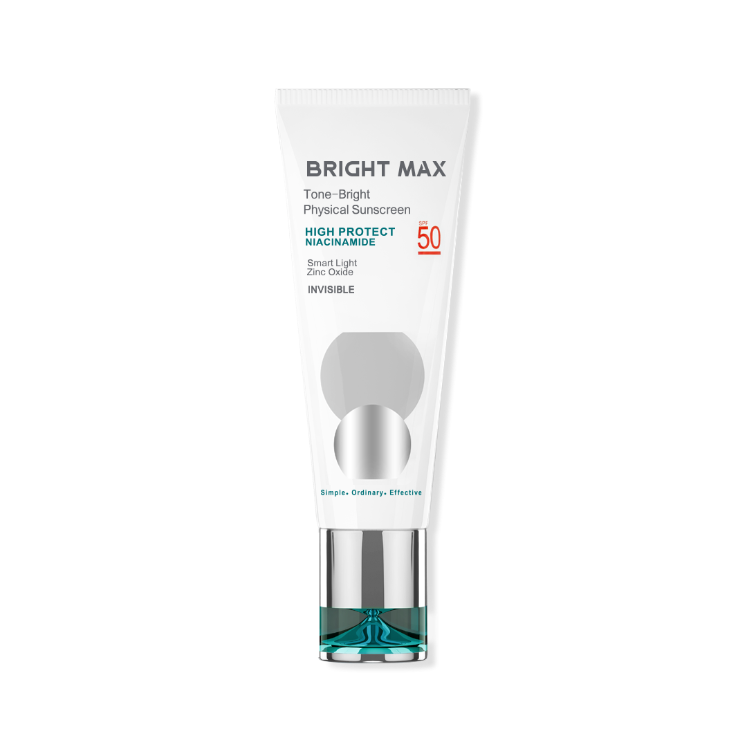 مای دارو - کرم ضد آفتاب فیزیکال بی رنگ تن برایت SPF50 برایت مکس