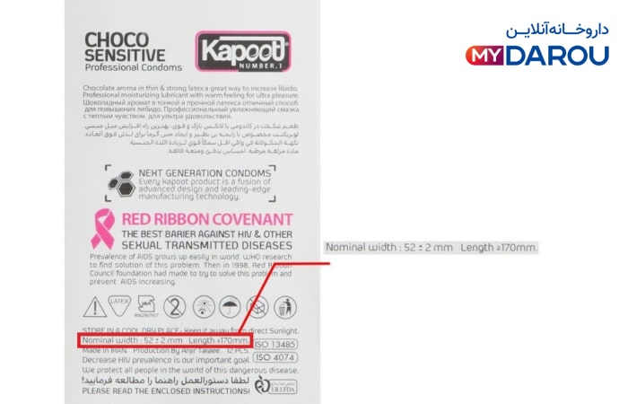 مای دارو - سایز کاندوم | سایز بندی کاندوم در ایران | مای دارو