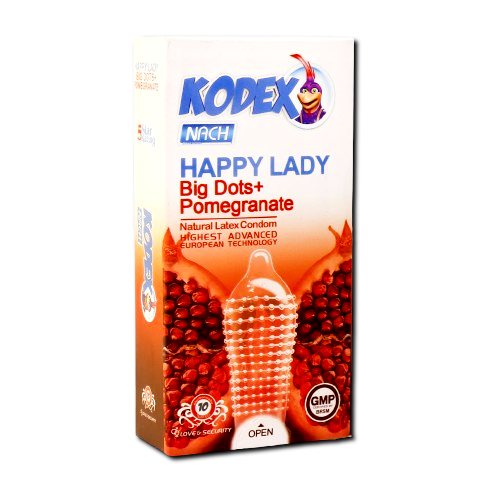 مای دارو - کاندوم خاردار هپی لیدی (10 عددی) کدکس