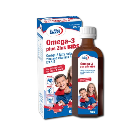 مای دارو - شربت امگا3 پلاس زینک کیدز یورو ویتال