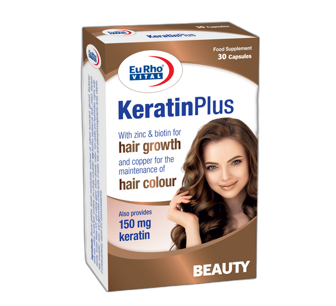 مای دارو - کپسول ژلاتینی نرم کراتین پلاس یورو ویتال