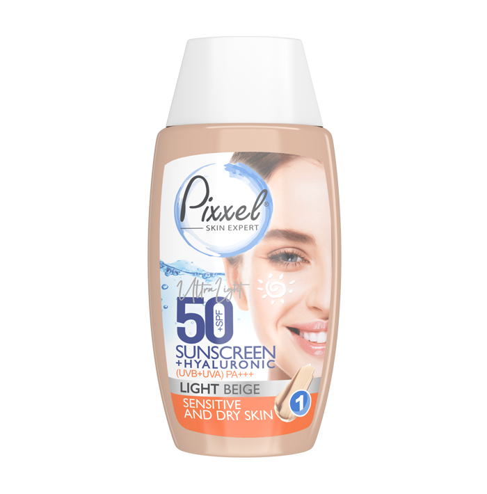 مای دارو - کرم ضد آفتاب رنگ بژ روشن مناسب پوست خشک پیکسل