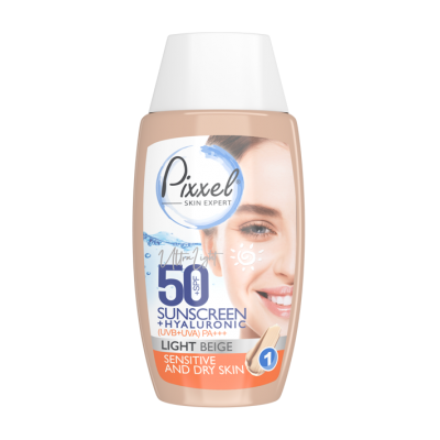 مای دارو - کرم ضد آفتاب رنگ بژ روشن مناسب پوست خشک پیکسل