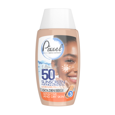 مای دارو - کرم ضد آفتاب رنگ بژ طلایی مناسب پوست خشک پیکسل