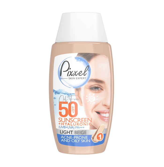 مای دارو - کرم ضد آفتاب رنگ بژ روشن مناسب پوست چرب پیکسل