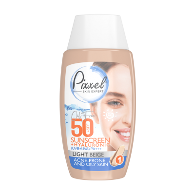 مای دارو - کرم ضد آفتاب رنگ بژ روشن مناسب پوست چرب پیکسل