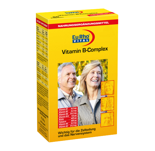 مای دارو - کپسول ژلاتینی ویتامین ب کمپلکس یورو ویتال