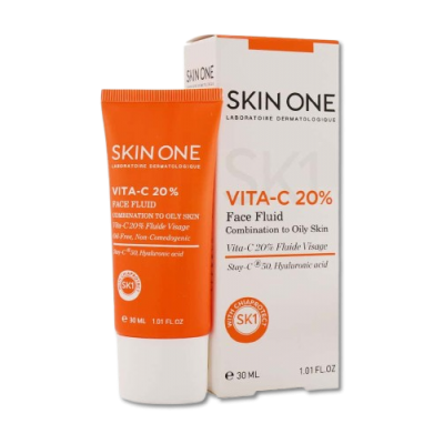 مای دارو - فلوئید صورت ویتامین سی 20 درصد مناسب پوست چرب و مختلط اسکین وان