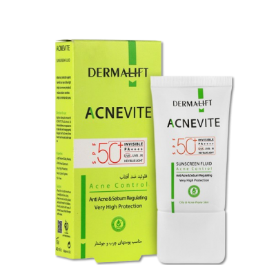 مای دارو - فلوئید ضد آفتاب آکنویت SPF50 مناسب پوست های چرب و جوشدار درمالیفت
