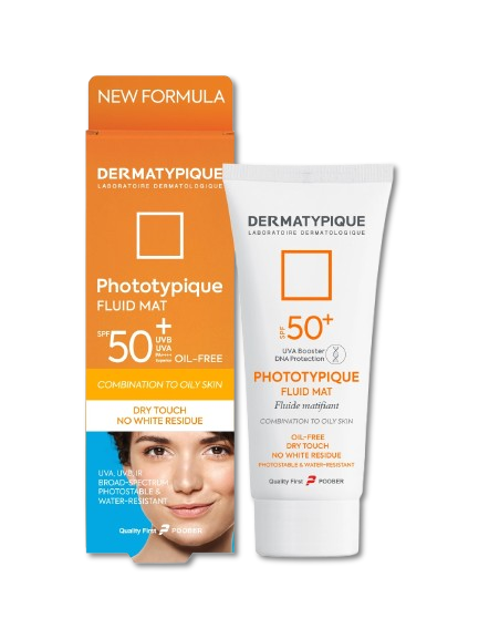 مای دارو - ضد آفتاب فلوئید مت (بی رنگ) پوست چرب فاقد چربی SPF50+ درماتیپیک