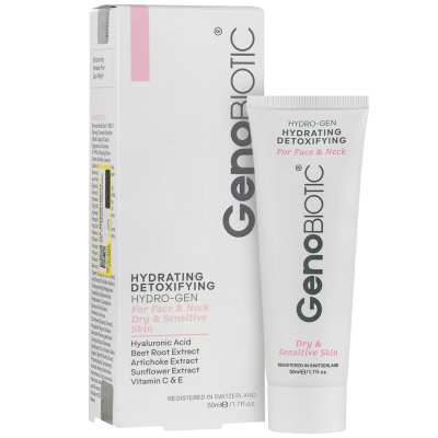 مای دارو - کرم رطوبت رسان و دتوکسیفای کننده  صورت و گردن پوست خشک و حساس ژنوبایوتیک