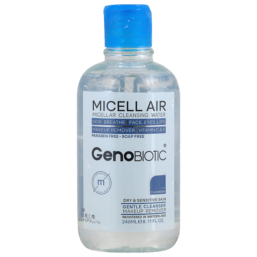 مای دارو - محلول پاک کننده آرایش صورت ناسب پوست خشک و حساس ژنوبایوتیک