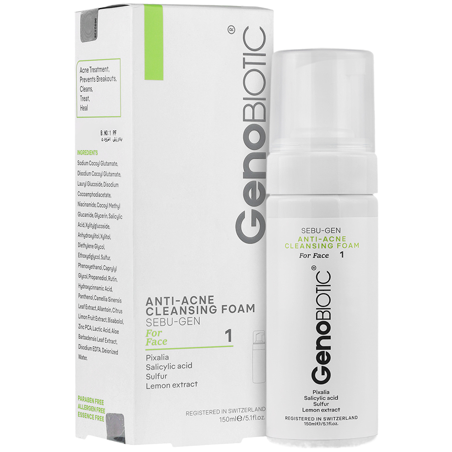 مای دارو - فوم شستشوی  ضد آکنه صورت سبوژن 1 ژنوبایوتیک