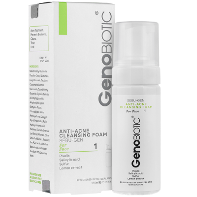 مای دارو - فوم شستشوی  ضد آکنه صورت سبوژن 1 ژنوبایوتیک
