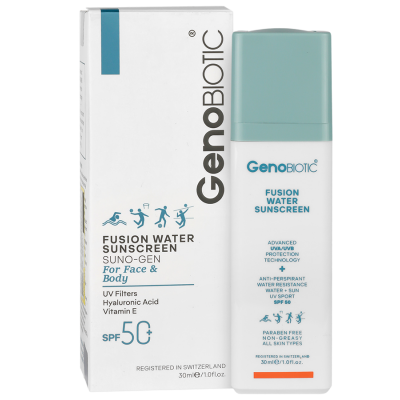 مای دارو - کرم ضد آفتاب فیوژن واتر ژنوبایوتیک