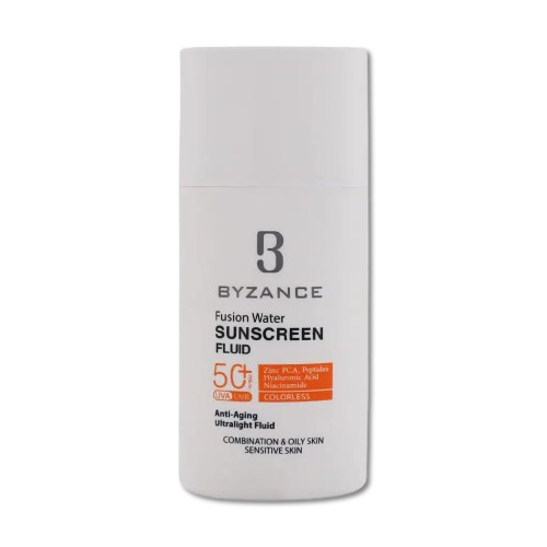 مای دارو - فلوئید ضد آفتاب فیوژن واتر SPF50 بیزانس مناسب پوست چرب و مختلط