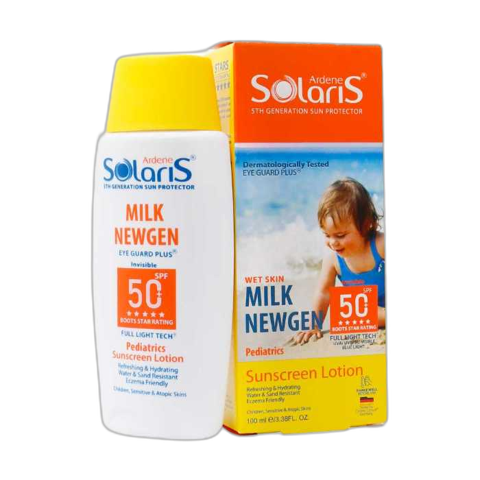 مای دارو - لوسیون ضد آفتاب کودک میلک نیوژن SPF50 سولاریس آردن