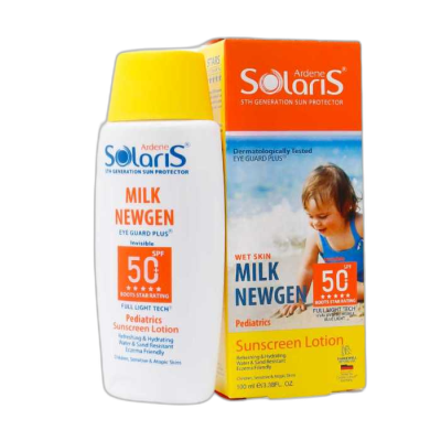 مای دارو - لوسیون ضد آفتاب کودک میلک نیوژن SPF50 سولاریس آردن